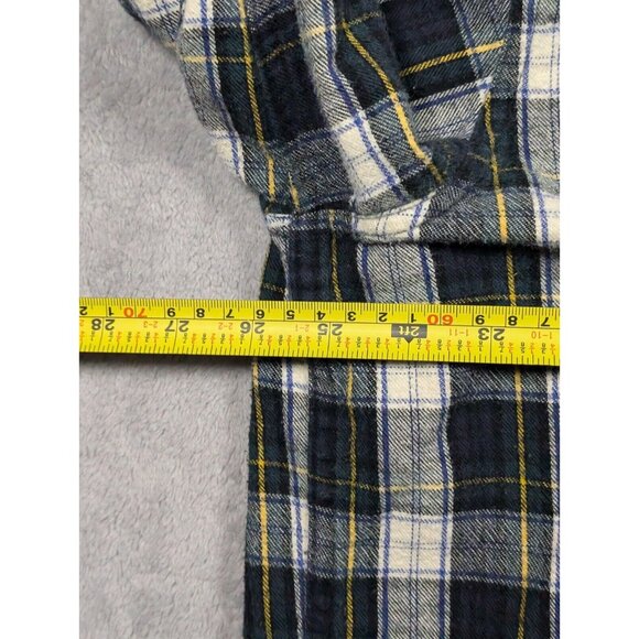 LL Bean Flannel Button Up Shirt Mens XXL Plaid Classic Fit Rugged Chore Pocket - Picture 6 of 9